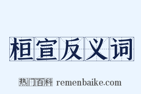 桓宣反义词是什么意思的图片